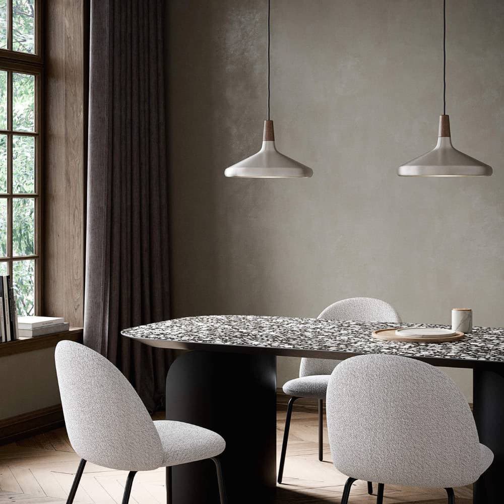 Pendant Light Iron Wood 10.6 in Adjustable Indoor Ceiling Lamp White Black Silver Rose Gold Grey Modern Dining Room Kitchen Island Lighting | Thomler
