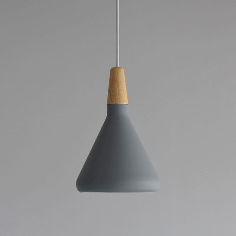 Pendant Light Iron Wood 10.6 in Adjustable Indoor Ceiling Lamp White Black Silver Rose Gold Grey Modern Dining Room Kitchen Island Lighting | Thomler