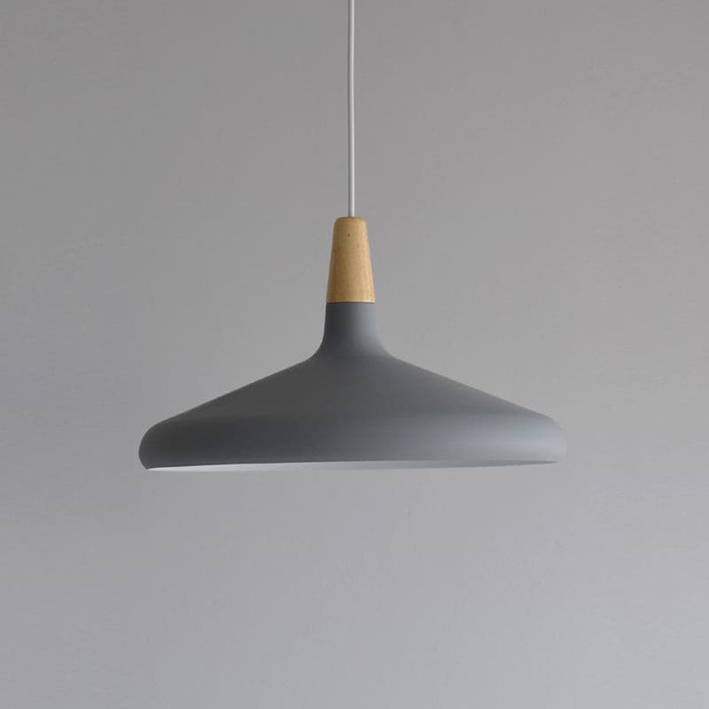 Pendant Light Iron Wood 10.6 in Adjustable Indoor Ceiling Lamp White Black Silver Rose Gold Grey Modern Dining Room Kitchen Island Lighting | Thomler