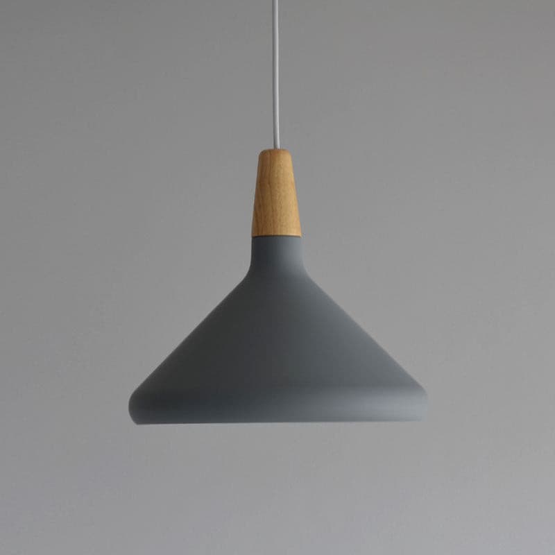 Pendant Light Iron Wood 10.6 in Adjustable Indoor Ceiling Lamp White Black Silver Rose Gold Grey Modern Dining Room Kitchen Island Lighting | Thomler