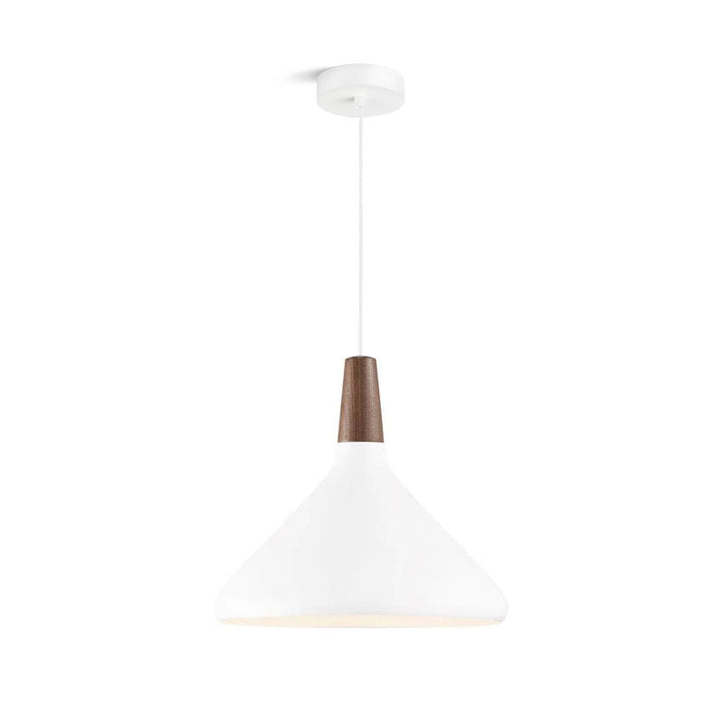 Pendant Light Iron Wood 10.6 in Adjustable Indoor Ceiling Lamp White Black Silver Rose Gold Grey Modern Dining Room Kitchen Island Lighting | Thomler