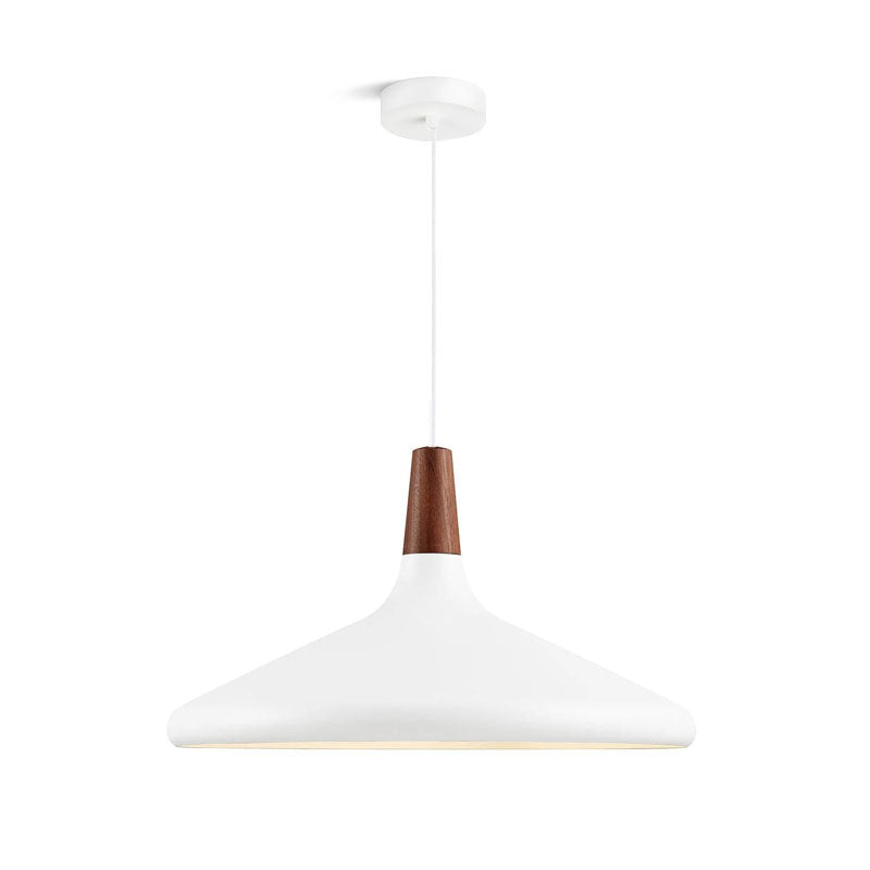 Pendant Light Iron Wood 10.6 in Adjustable Indoor Ceiling Lamp White Black Silver Rose Gold Grey Modern Dining Room Kitchen Island Lighting | Thomler