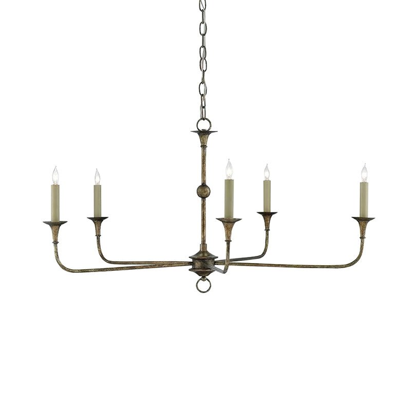 Pendant Light Brass Metal 91.0 cm Dining Room Candle Style Ceiling Chandelier Adjustable Chain E14 Hanging Fixture | Thomler