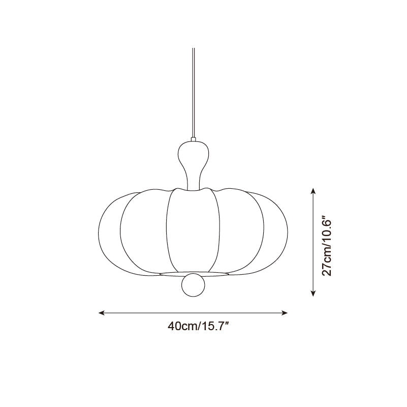 Pendant Light Fabric Walnut Wood White Dining Room Living Room Japandi Scandinavian Hanging Ceiling Lamp | Thomler