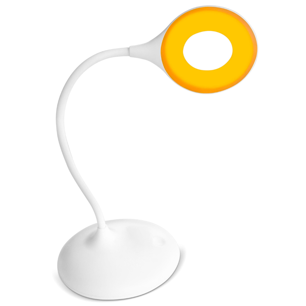 Rechargeable Amber Reading Light with Flexible Gooseneck | Blue-Free LED Desk & Bedside Lamp for Sleep Support | 3 Brightness Settings | Thomler