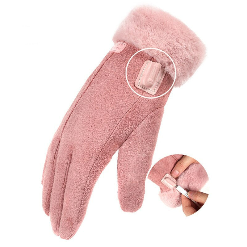 Women's Battery-Heated Gloves with Touch Screen Fingertips – Winter Hand Warmers | Thomler
