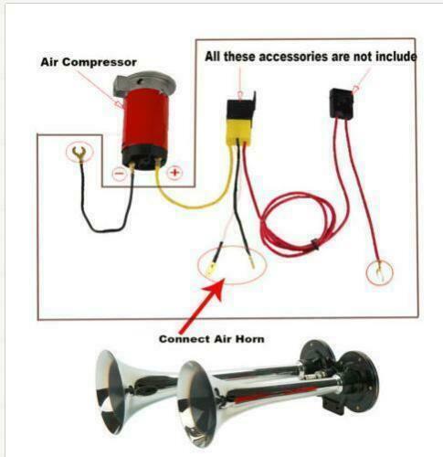 Dual Trumpet Automotive Warning System with Built-In Compressor – 150 Decibel Alert for Cars, Trucks, SUVs & RVs | Thomler