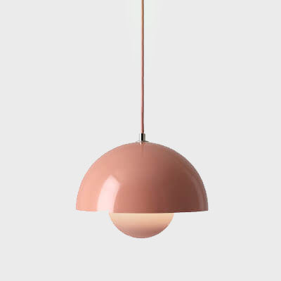 Half-Dome Metal Pendant Light – Scandinavian Minimalist Hanging Ceiling Fixture for Dining Room, Kitchen Island & Living Room | Thomler