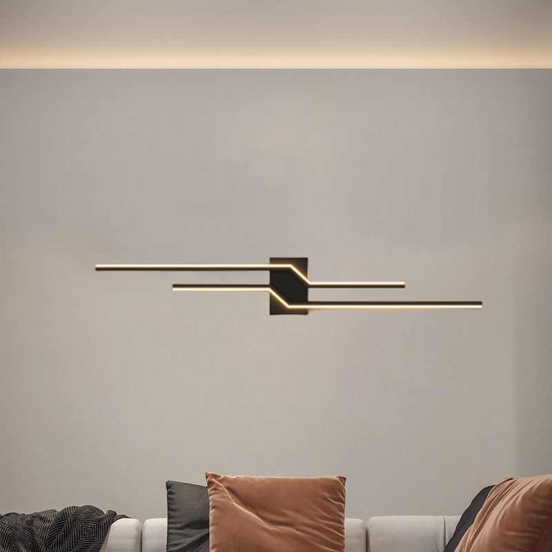 Sleek Linear Metal Wall Light with LED Acrylic Diffuser for Bathroom Bedroom Living Room | Thomler
