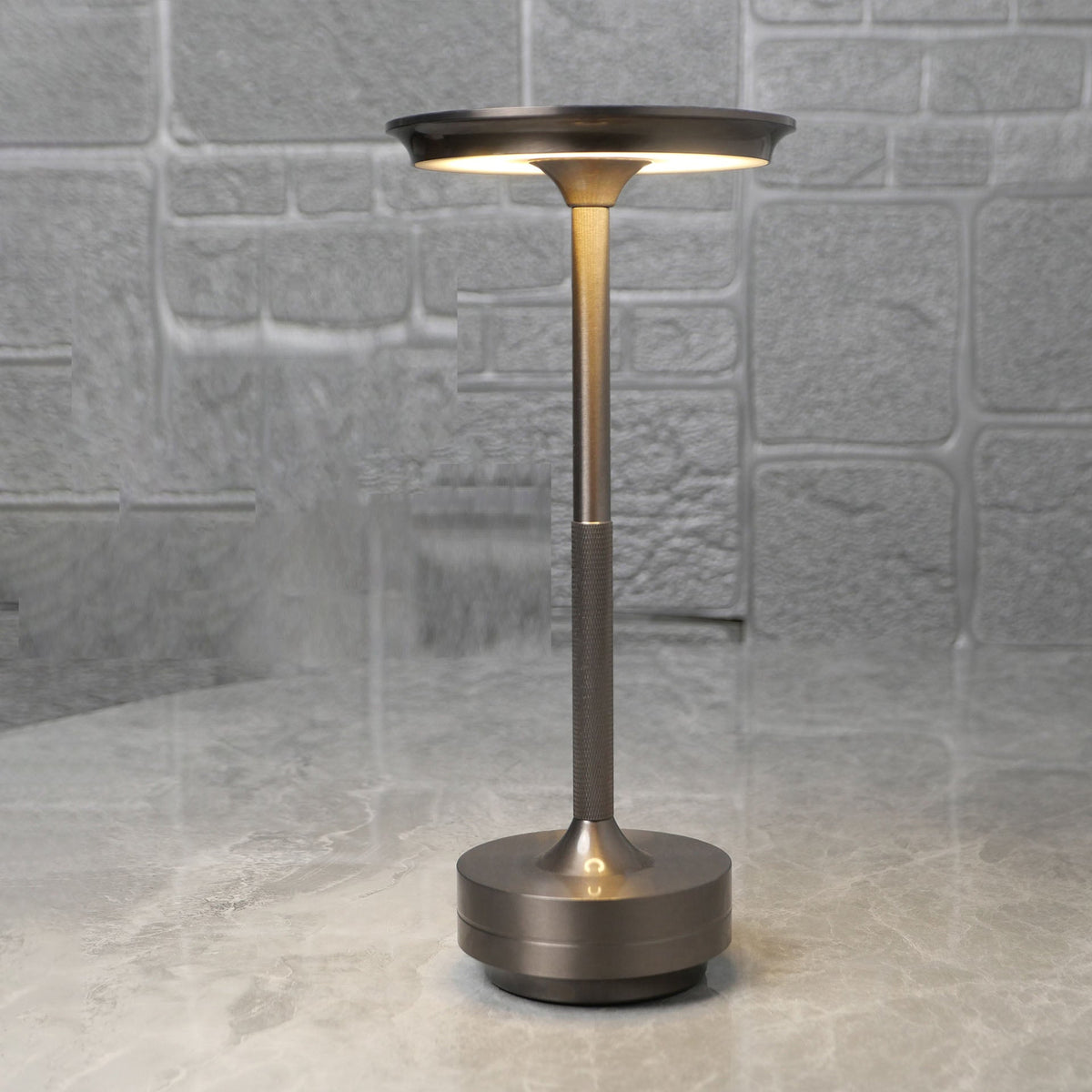 Rechargeable LED Table Lamp Touch Control 4 Brightness Levels Waterproof IP66 Metal Portable Battery Operated for Bedroom Living Room | Thomler