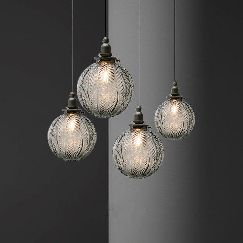 Pendant Light Glass 5.9 in Adjustable Cord Dining Kitchen Island Hanging Modern Ceiling Lamp | Thomler