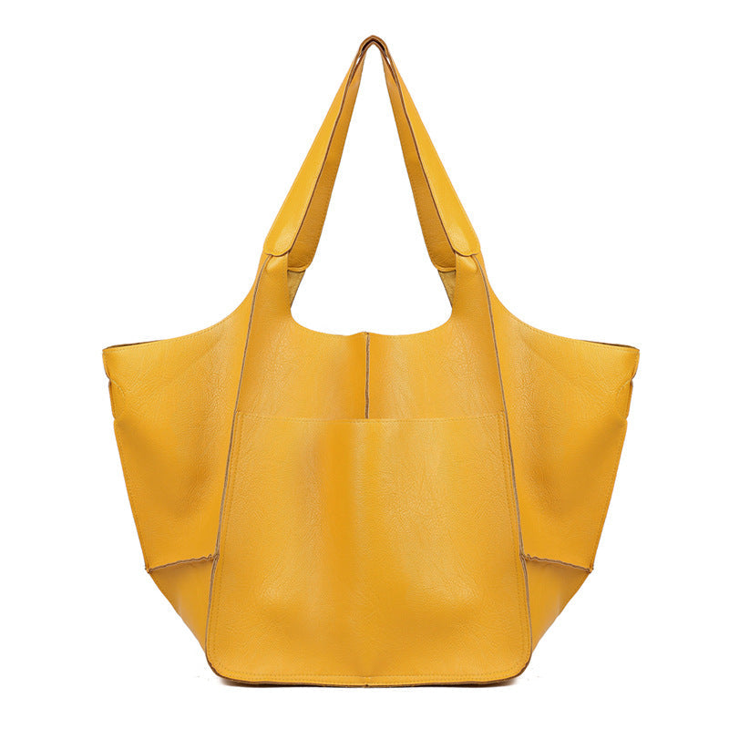 Vegan Leather Shoulder Bag – Lightweight Everyday Tote with Spacious Interior for Work, Travel & Shopping | Thomler