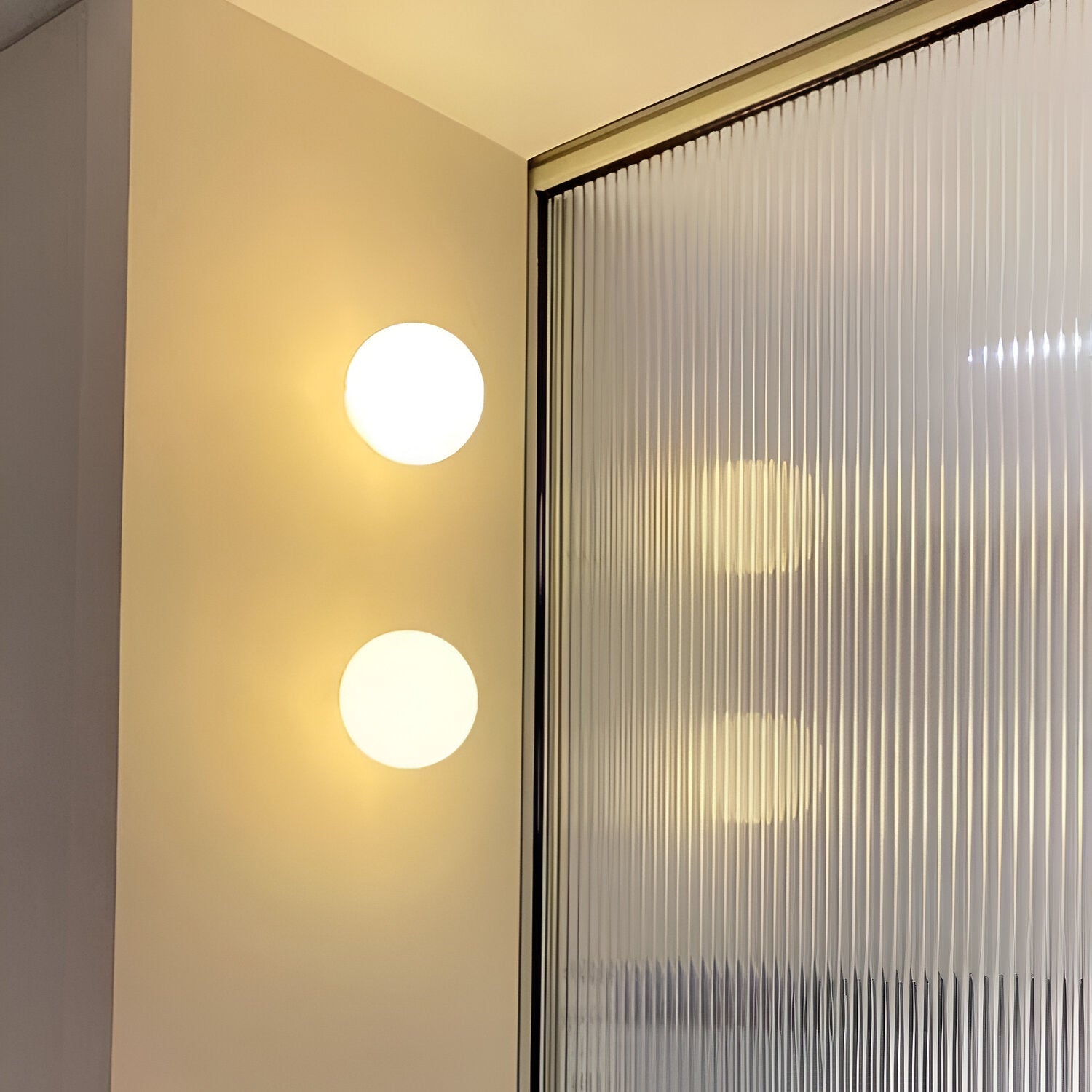 Wall Lamp Frosted Glass Globe 7.9 in Warm White Bedroom Hallway Modern Minimalist Sconce Ambient Lighting Fixture | Thomler