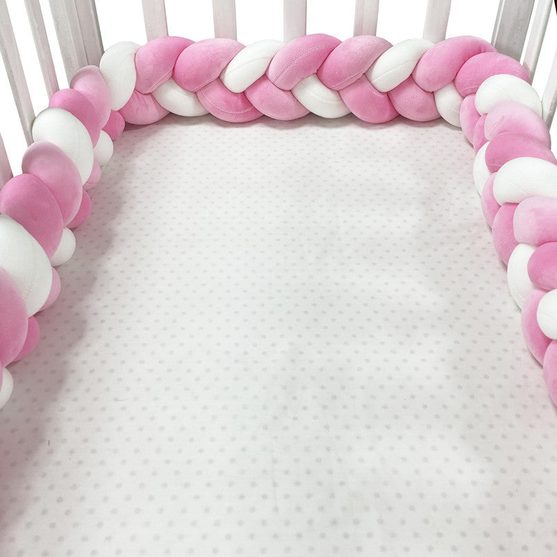 Braided Bumper Guard for Baby Bed – Soft Knot Cushion Rail Protector | Thomler