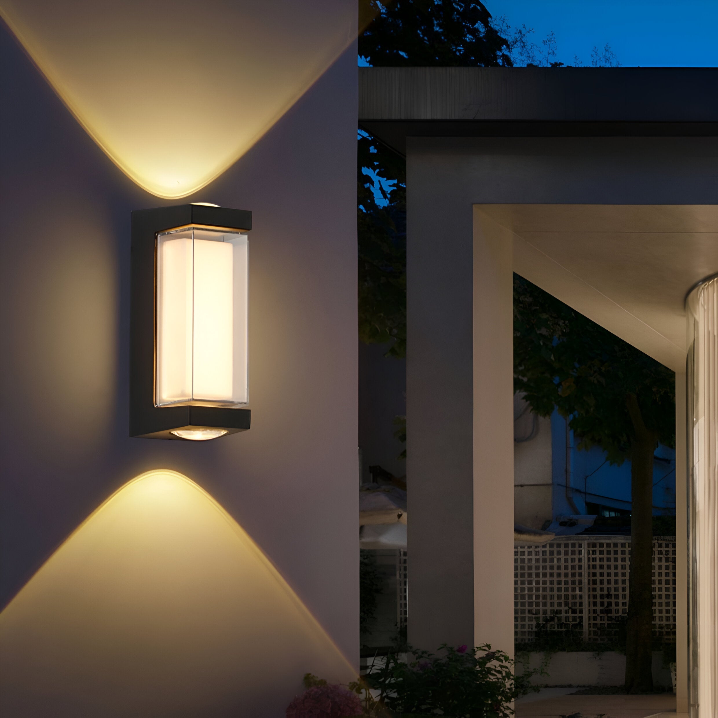 Wall Lamp Metal Acrylic 10.6 in Outdoor Up Down Waterproof Exterior Lighting Modern Minimalist Facade Porch Garden Fixture | Thomler