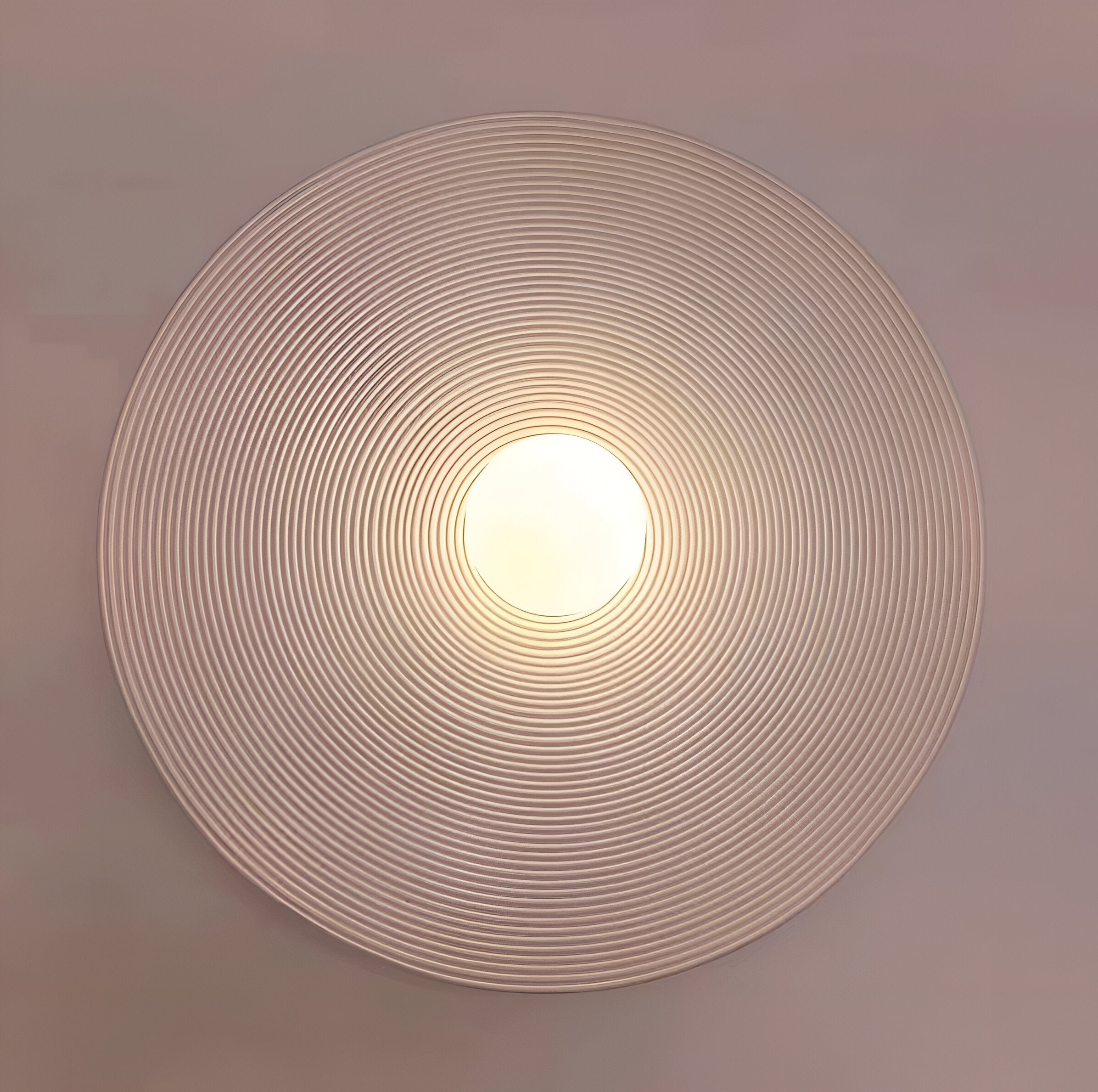 Wall Lamp Resin Glass 19.7 in Round White Bedroom Living Room Ambient Lighting Scandinavian Minimalist Sconce | Thomler