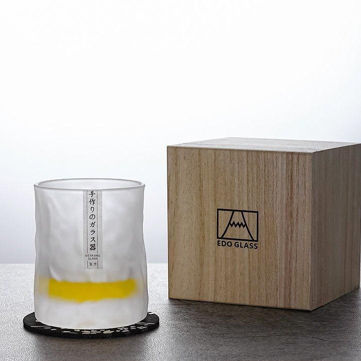 Whiskey Glass Hand Carved Japanese Crystal Glacier Pattern Spirits Gift Set Barware | Thomler