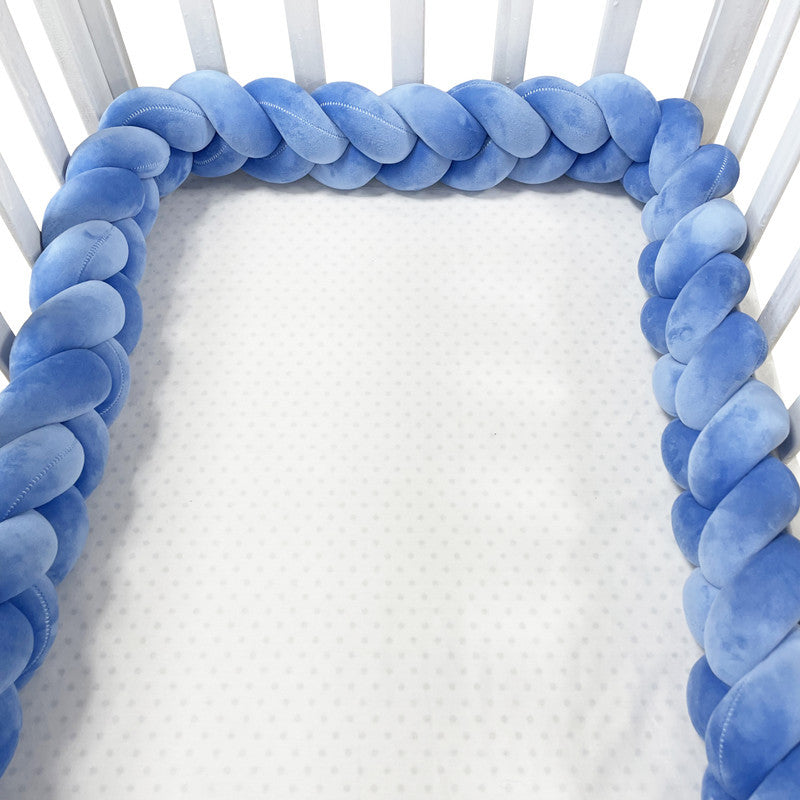 Braided Bumper Guard for Baby Bed – Soft Knot Cushion Rail Protector | Thomler