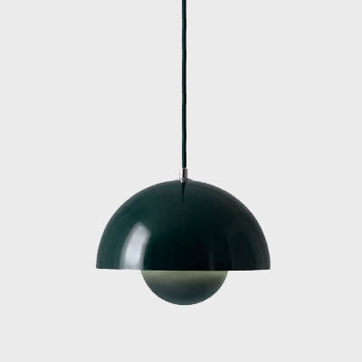 Half-Dome Metal Pendant Light – Scandinavian Minimalist Hanging Ceiling Fixture for Dining Room, Kitchen Island & Living Room | Thomler