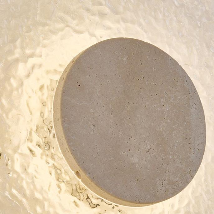 Wall Lamp Travertine Acrylic 30.0 cm (11.8") LED Bedroom Hallway Minimalist Japandi Wall Light Indoor Accent Lighting | Thomler