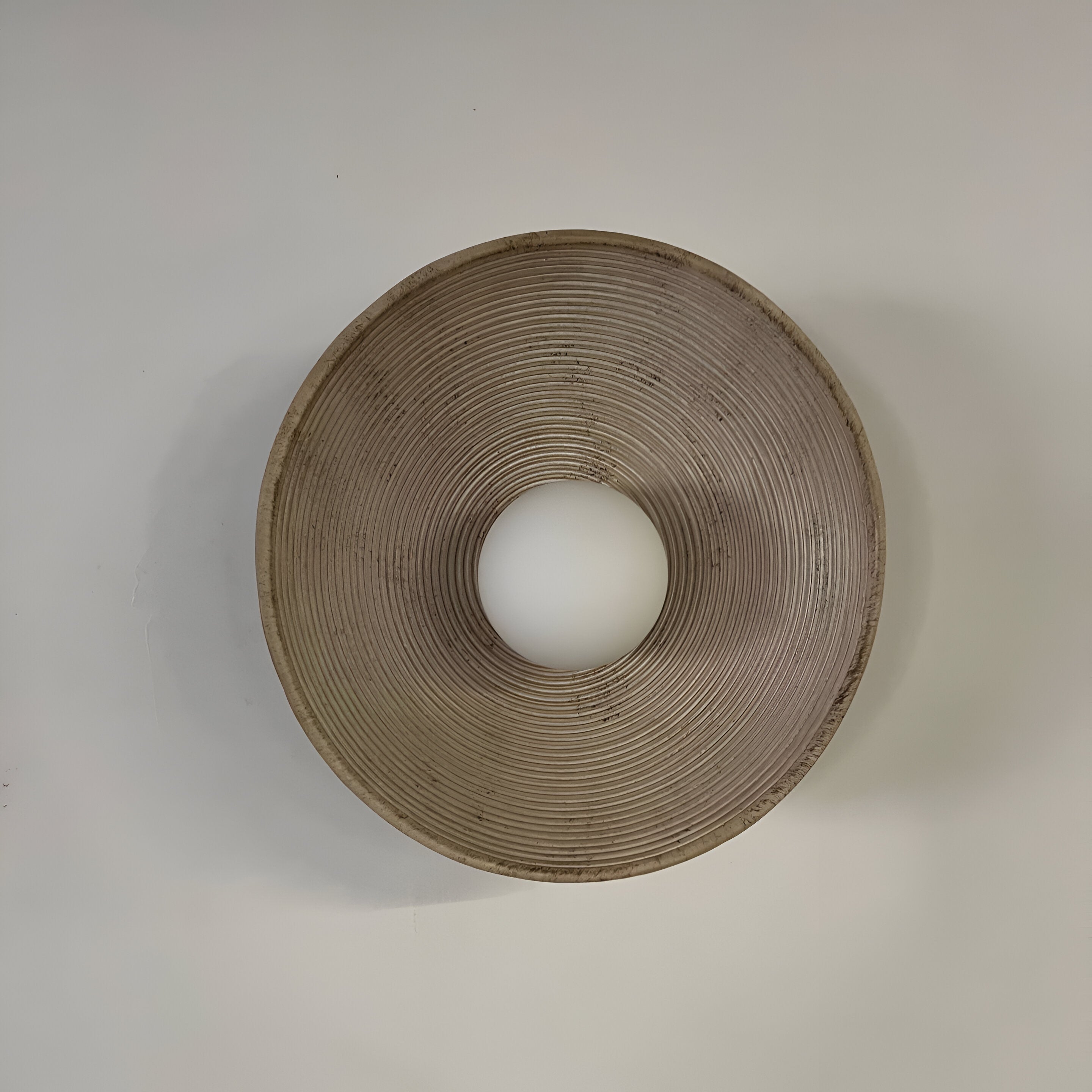 Wall Lamp Resin Glass 19.7 in Round White Bedroom Living Room Ambient Lighting Scandinavian Minimalist Sconce | Thomler