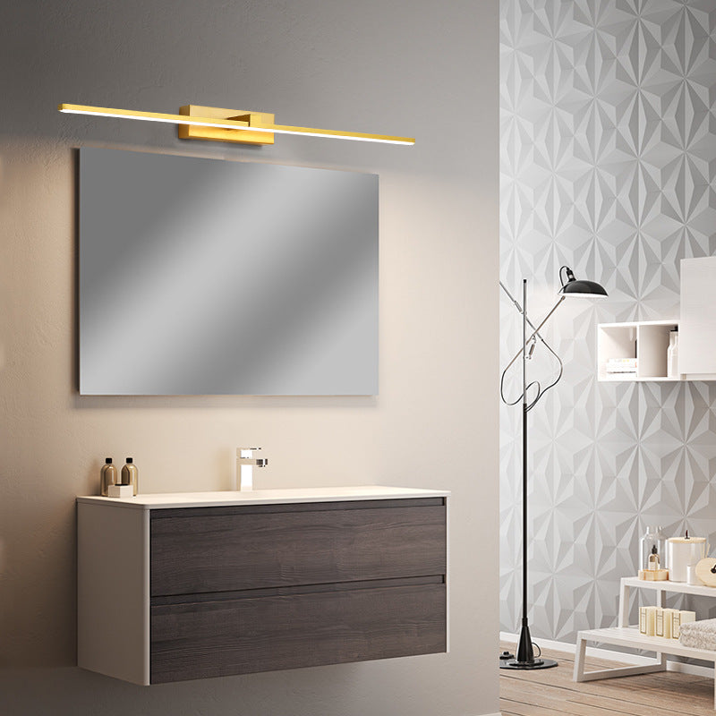 Hexagonal LED Vanity Light for Bathroom Mirror – Modern Linear Wall Mount Fixture in Gold, Black or White | Thomler