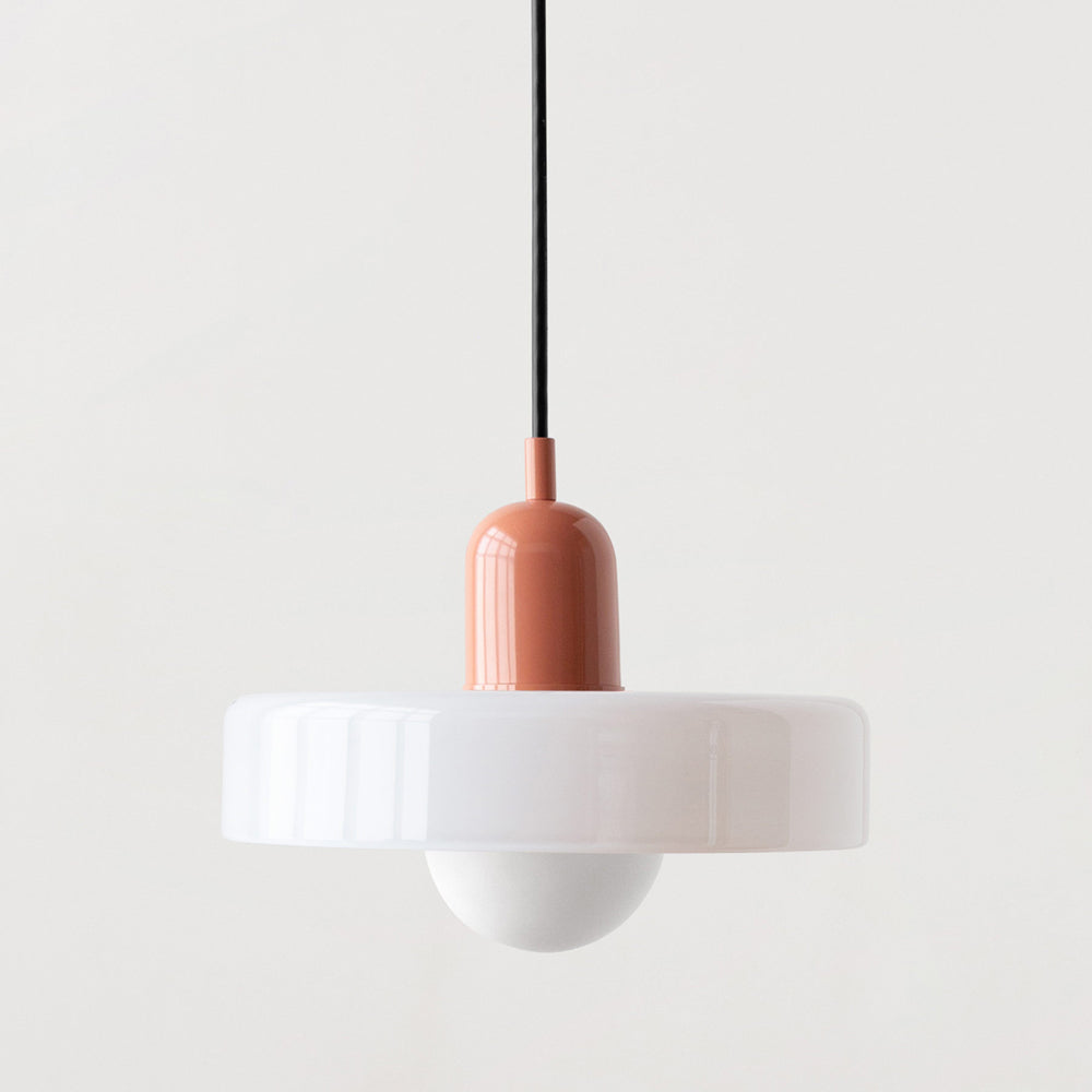Glass Pendant Light with Adjustable Cord & Warm Glow – Modern Geometric Hanging Fixture for Dining Room & Living Room Decor | Thomler