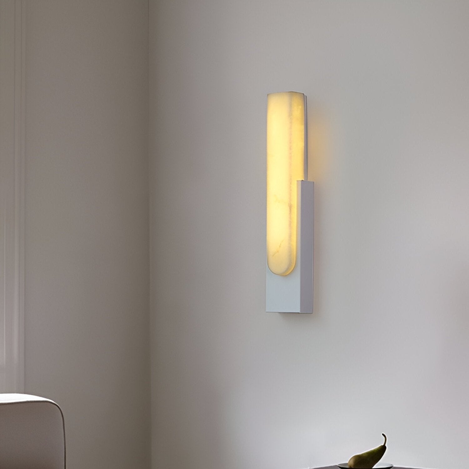 Wall Lamp Alabaster 19.7 in Gold LED Bedroom Hallway Modern Sconce Lighting Fixture | Thomler