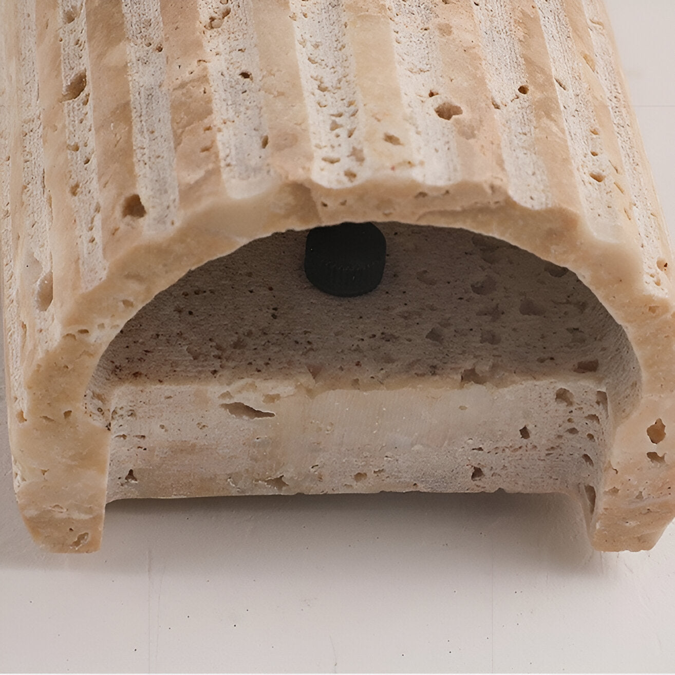 Wall Lamp Travertine Stone 6.5 in Up Down Outdoor Indoor Garden Patio Sconce Ambient Lighting Fixture | Thomler