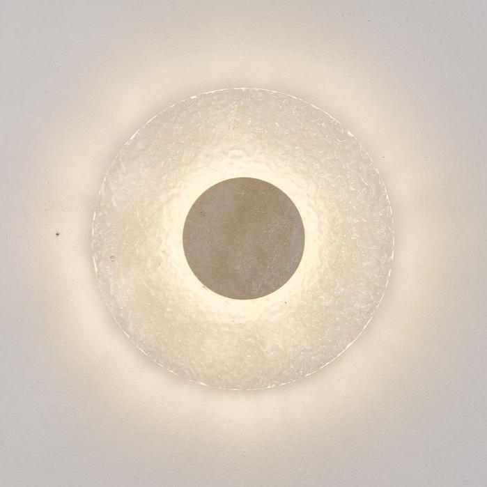 Wall Lamp Travertine Acrylic 30.0 cm (11.8") LED Bedroom Hallway Minimalist Japandi Wall Light Indoor Accent Lighting | Thomler