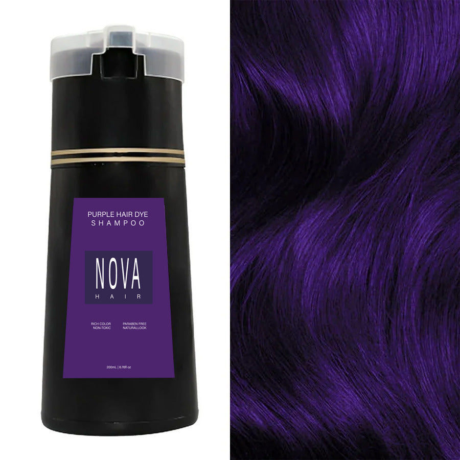 Hair Color Shampoo – Ammonia-Free Gray Coverage in 10 Minutes – Enriched with Fo-ti, Ginseng & Mushroom Extract for Healthy Shine | Thomler