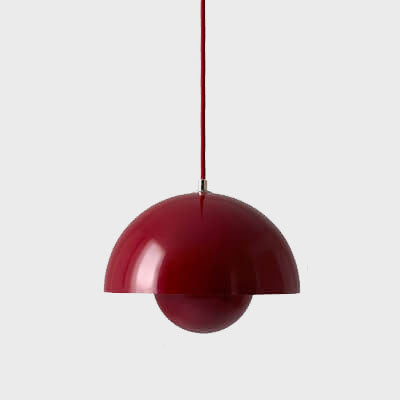 Half-Dome Metal Pendant Light – Scandinavian Minimalist Hanging Ceiling Fixture for Dining Room, Kitchen Island & Living Room | Thomler