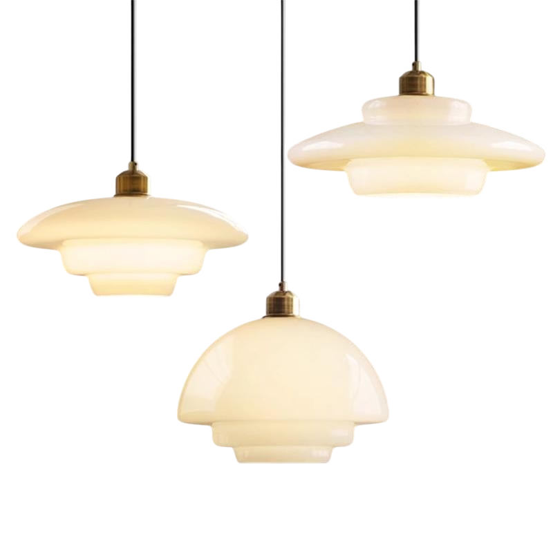 Pendant Light Glass 30.0 cm Diffused White Light Kitchen Dining Room Ceiling Lamp Elegant Minimalist Hanging Fixture | Thomler