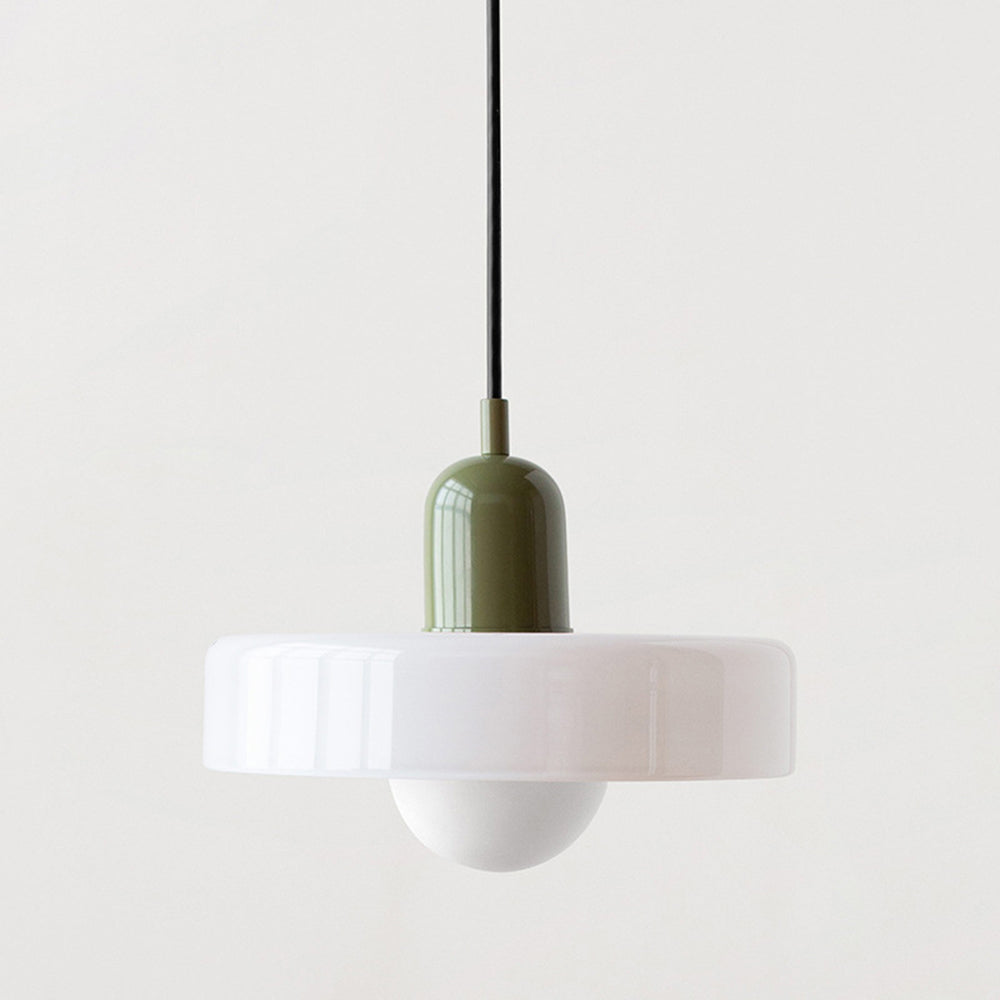Glass Pendant Light with Adjustable Cord & Warm Glow – Modern Geometric Hanging Fixture for Dining Room & Living Room Decor | Thomler
