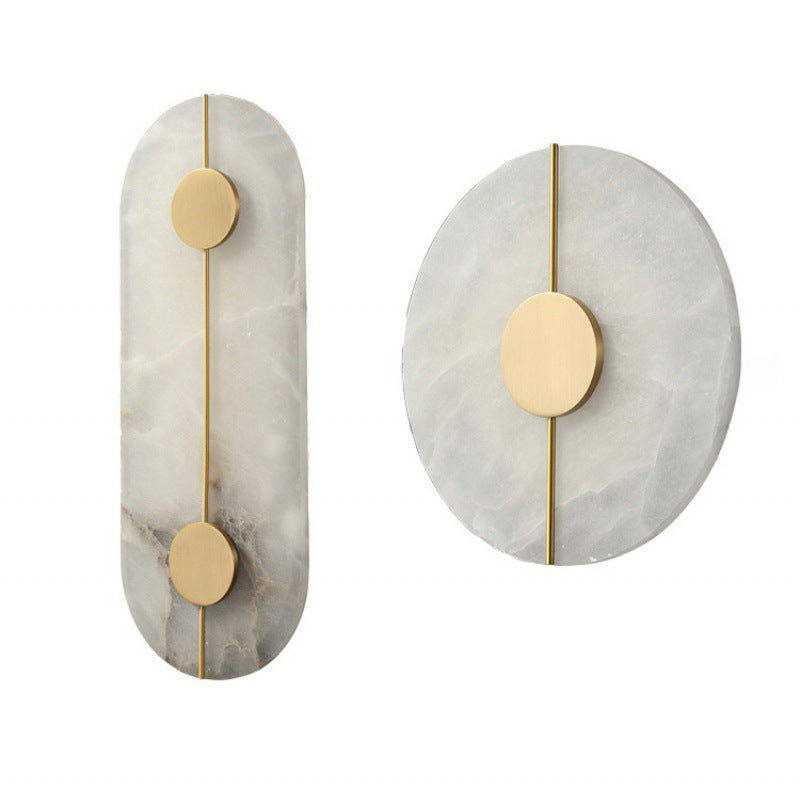 Wall Lamp Marble 16.7 in Warm LED Bedroom Hallway Modern Nordic Minimalist Sconce Lighting Fixture | Thomler