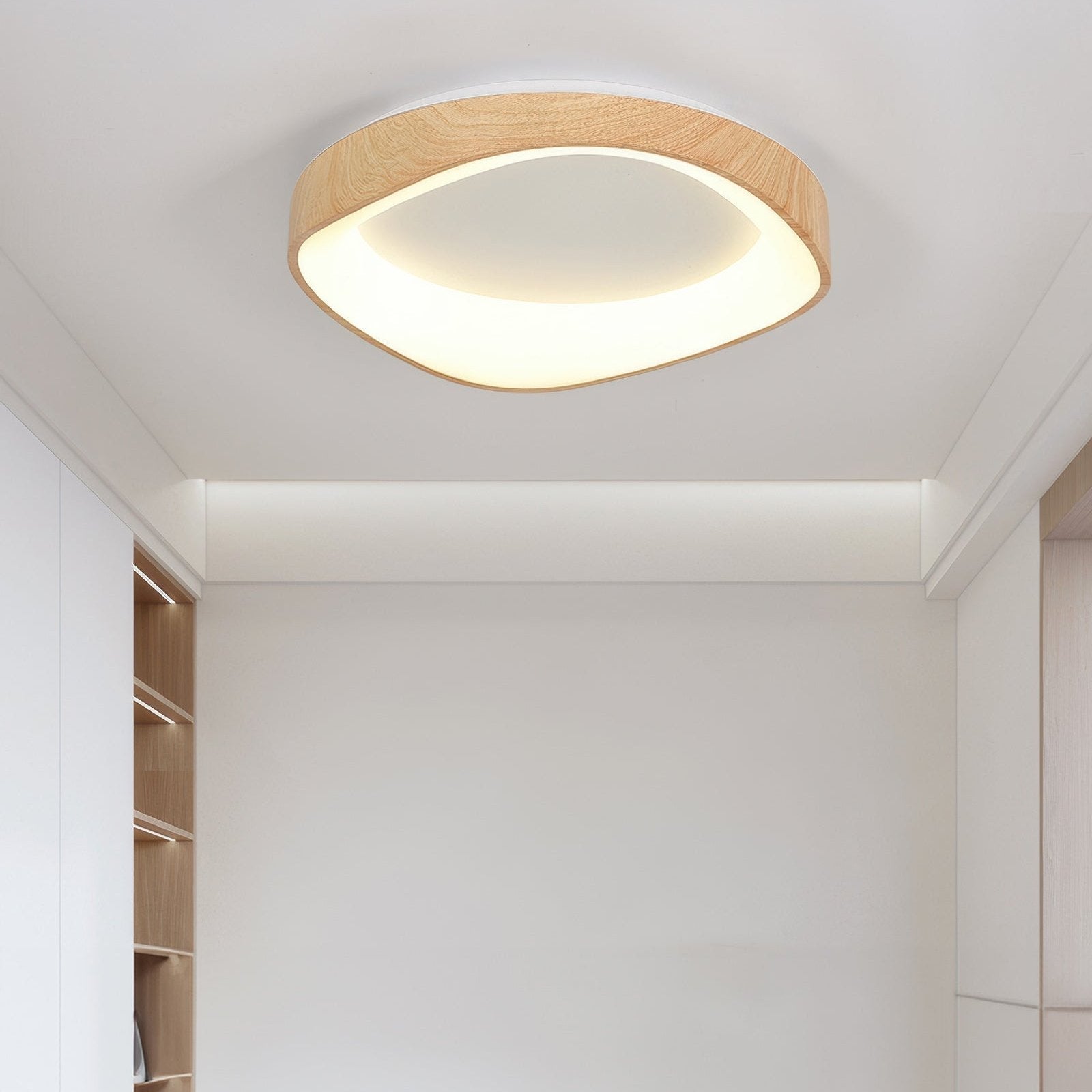 Ceiling Lamp Wood-Look Ø40.0–60.0 cm Soft LED Lighting Scandinavian Bedroom Living Room | Thomler