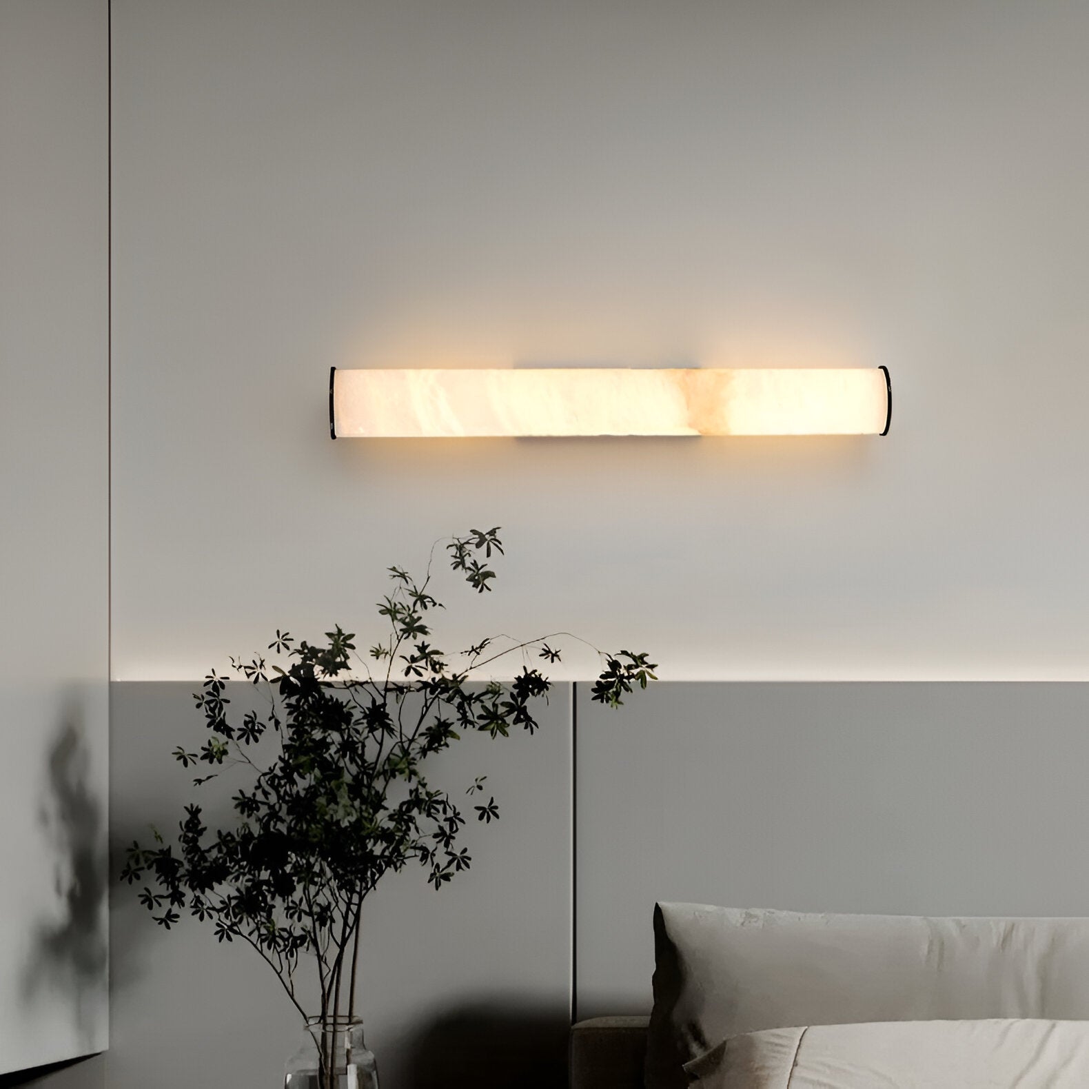 Wall Lamp Marble Copper Up To 31.5 in Warm LED Bedroom Hallway Modern Minimalist Sconce Lighting Fixture | Thomler
