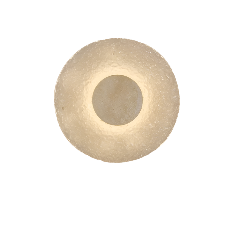 Wall Lamp Acrylic Travertine 11.8 in Round LED Bedroom Hallway Ambient Lighting Modern Minimalist Fixture | Thomler