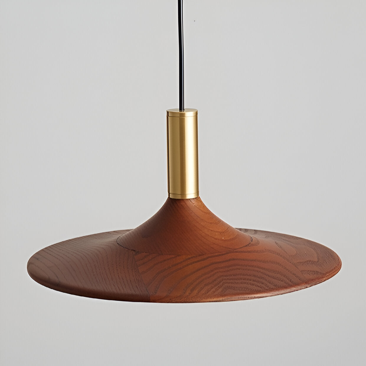 Pendant Light Iron Wood Finish 9.8 in 13.8 in Adjustable Dining Room Kitchen Island Hanging Ceiling Lamp Scandinavian | Thomler