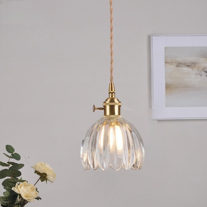 Pendant Light Glass 12.0 cm Transparent Dining Room Kitchen Bar Hanging Ceiling Lamp Soft Warm Light | Thomler