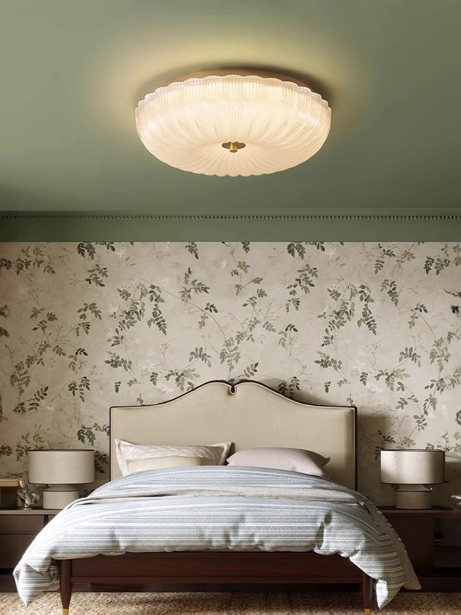 Frosted Glass Ceiling Light 15.7 in Warm Neutral Cool Indoor Lighting Modern Fixture | Thomler