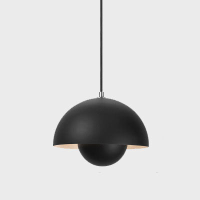 Half-Dome Metal Pendant Light – Scandinavian Minimalist Hanging Ceiling Fixture for Dining Room, Kitchen Island & Living Room | Thomler