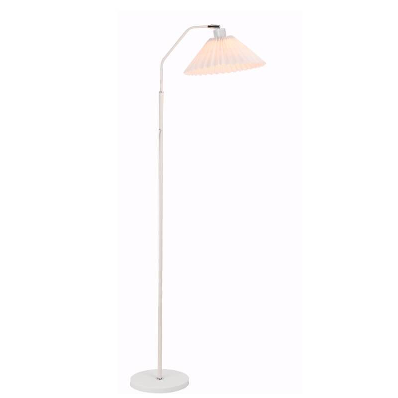 Floor Lamp Fabric Pleated Shade 149.0 cm Black Living Room Bedroom Dimmable Scandinavian Reading Standing Light | Thomler