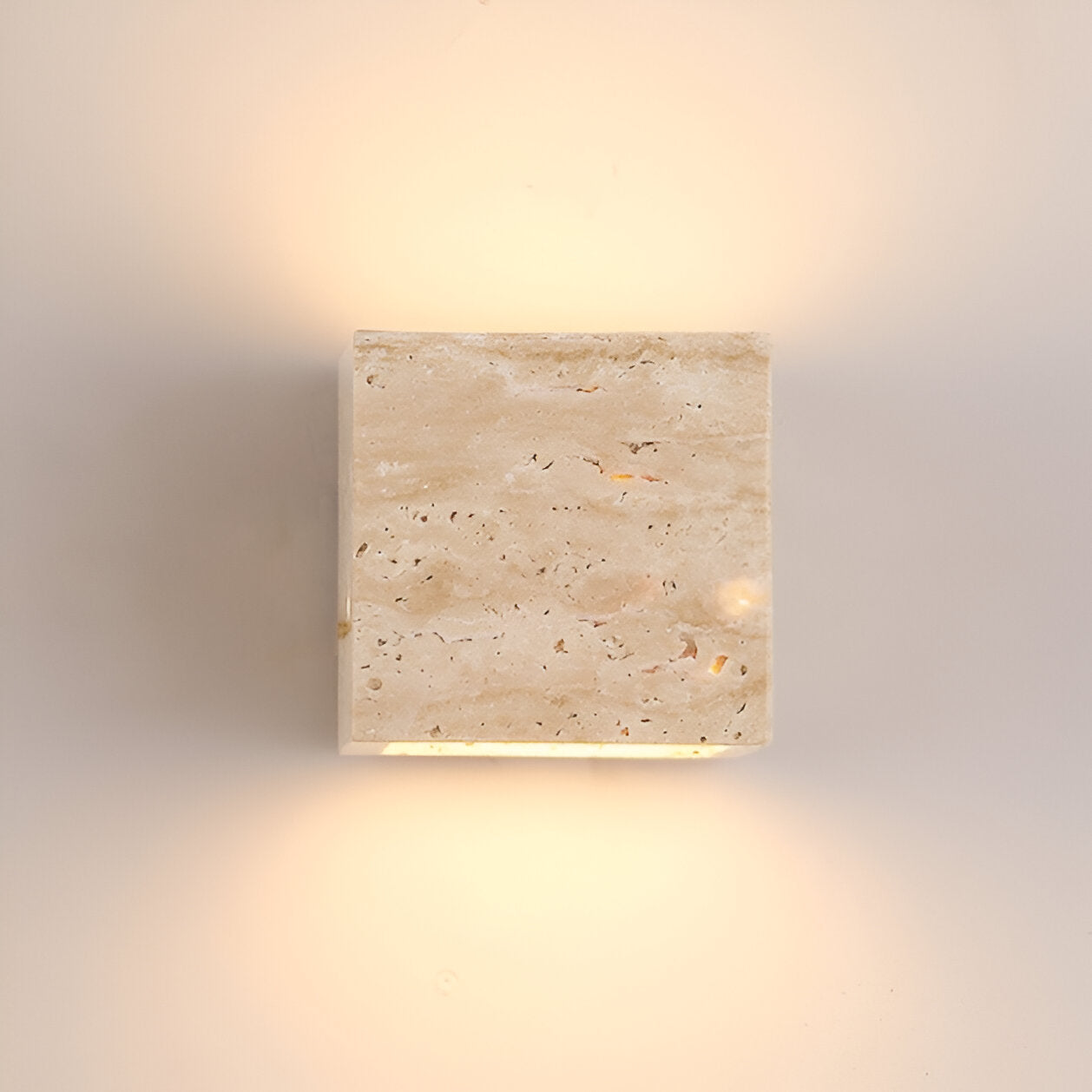 Wall Light Travertine Stone 6.3 in Outdoor Up Down LED Waterproof Garden Patio Fixture Modern Minimalist Exterior Sconce | Thomler