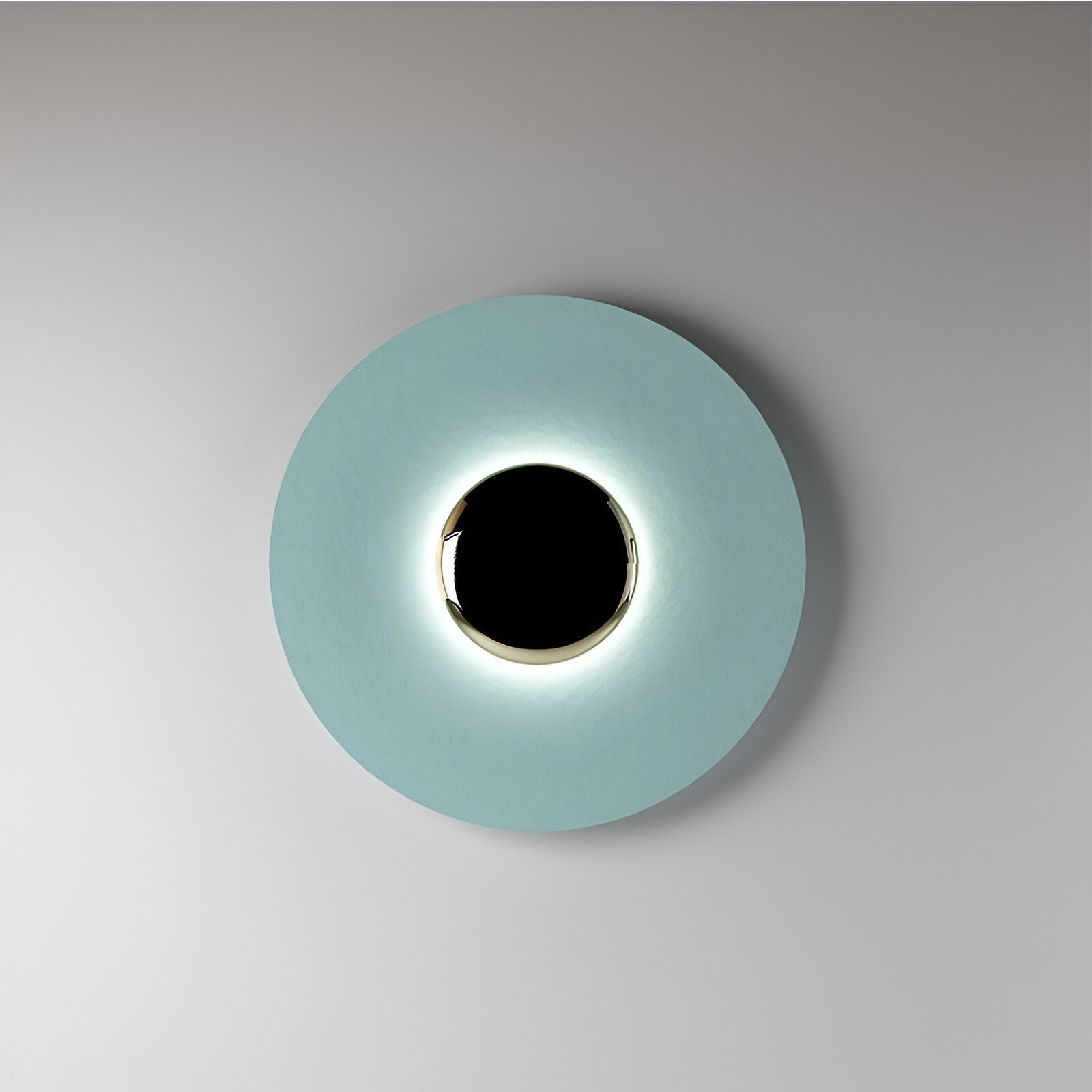 Wall Lamp Iron 15.7 In LED Round Modern Bedroom Living Room Accent Lighting Nordic Minimalist Decorative Fixture | Thomler