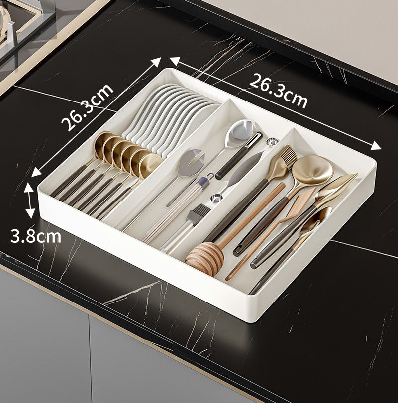 Expandable Kitchen Drawer Divider Tray for Utensils, Cutlery & Organization | Thomler