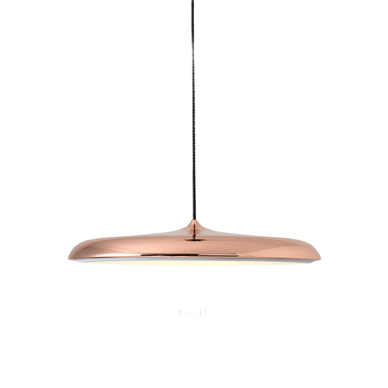 Pendant Light Zinc Alloy 25.0 cm (9.8") LED 4000K Rose Gold Living Room Bedroom Saucer Ceiling Hanging Lamp Adjustable | Thomler
