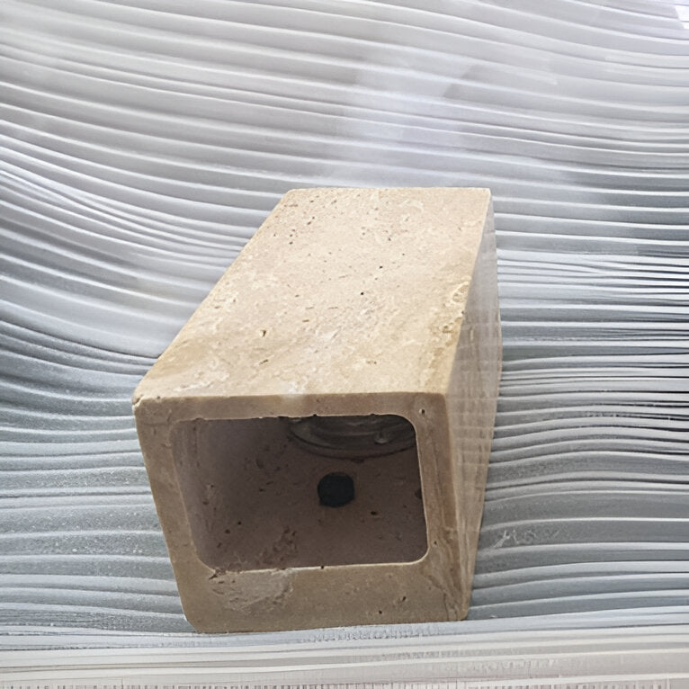 Wall Light Travertine Stone 6.3 in Outdoor Up Down LED Waterproof Garden Patio Fixture Modern Minimalist Exterior Sconce | Thomler