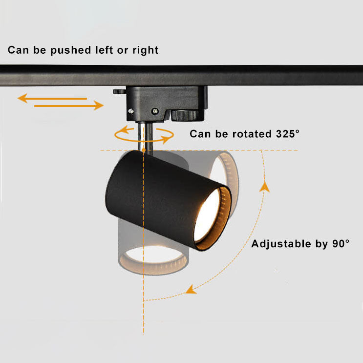 Track Light Iron 39.4 in 3 Head LED Adjustable Ceiling Lighting Modern Indoor Spotlight Fixture | Thomler