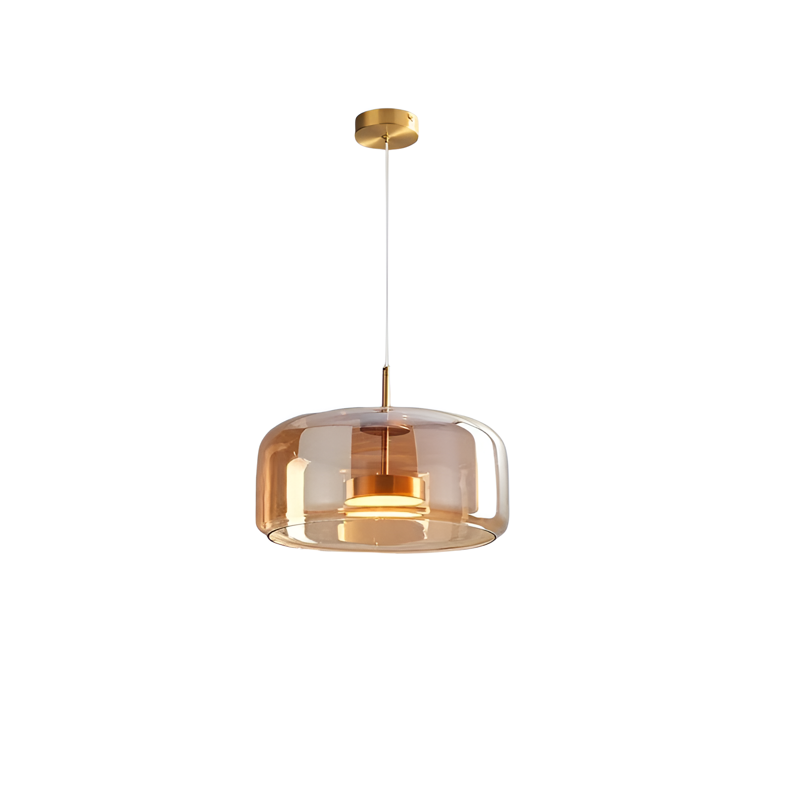 Pendant Light Glass Dome 15.0 in Smoked Gray Kitchen Island Dining Room Adjustable Triple Hanging Ceiling Fixture | Thomler